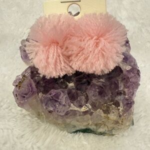 🌸 Pink Fluffy Pom Pom Earrings 🌸